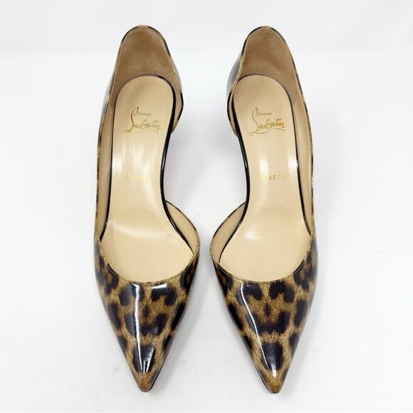Christian Louboutin Iriza Patent Leopard Heels - Picture 3 of 15
